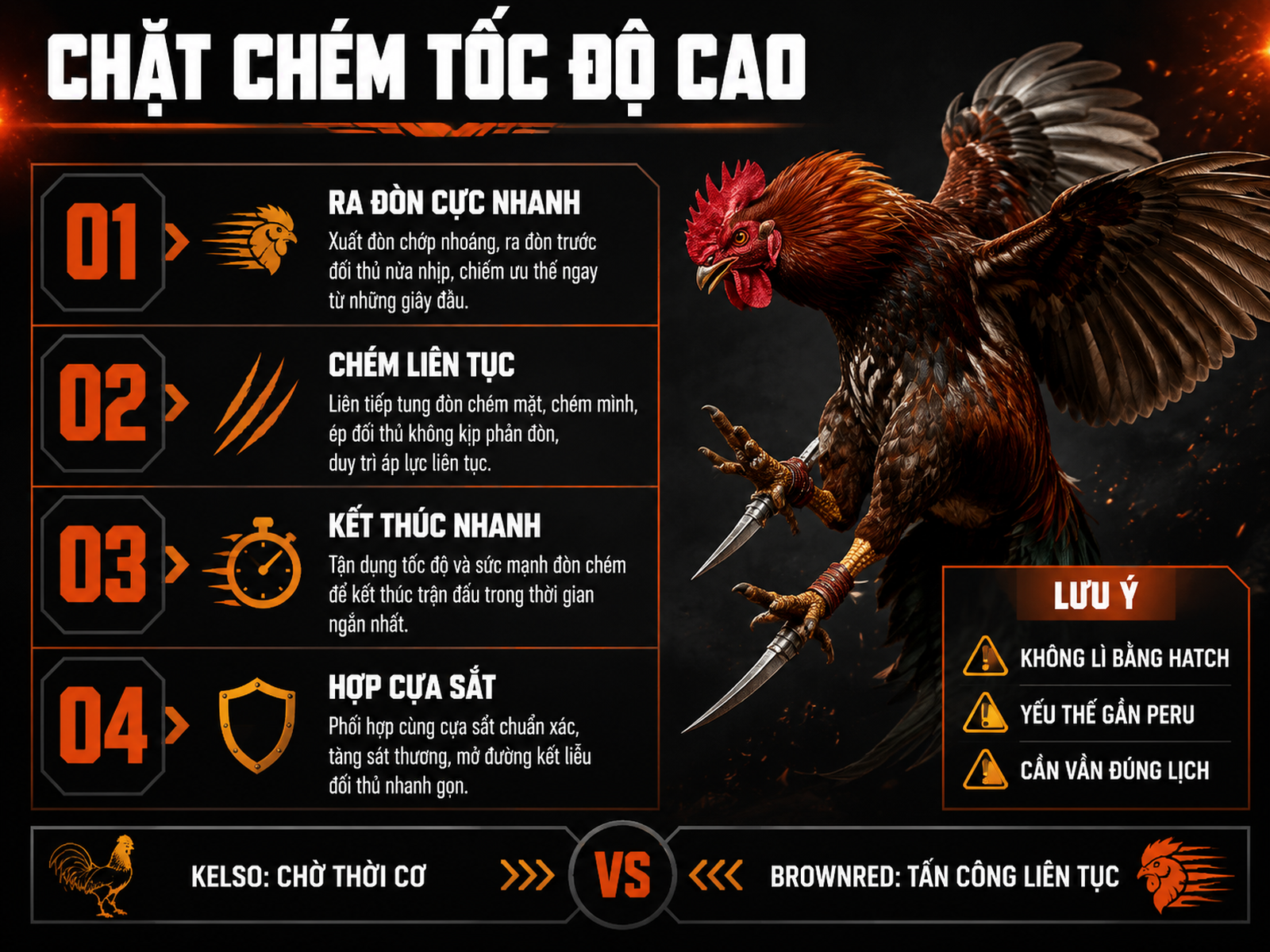 Infographic phong cách chiến đấu Brownred chặt chém tốc độ cao, ưu nhược điểm và kèo đấu phù hợp