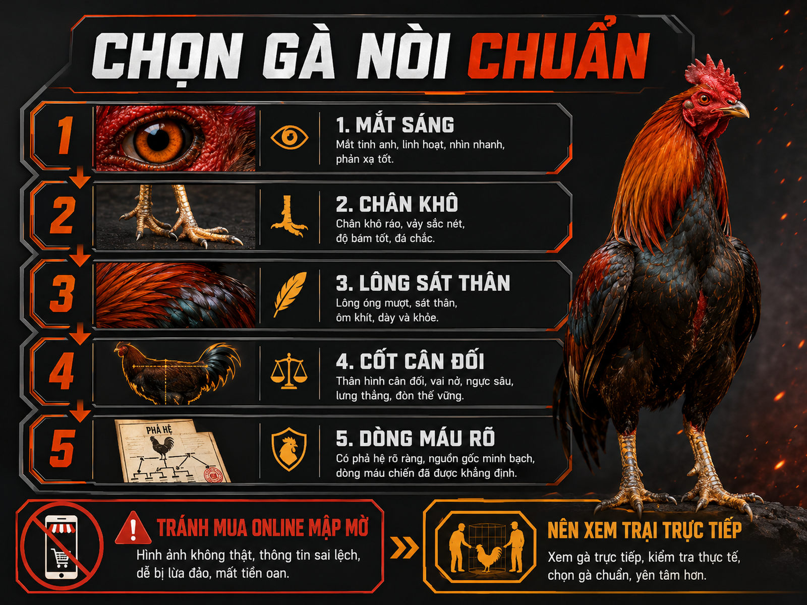 Cách chọn gà nòi giống chất lượng