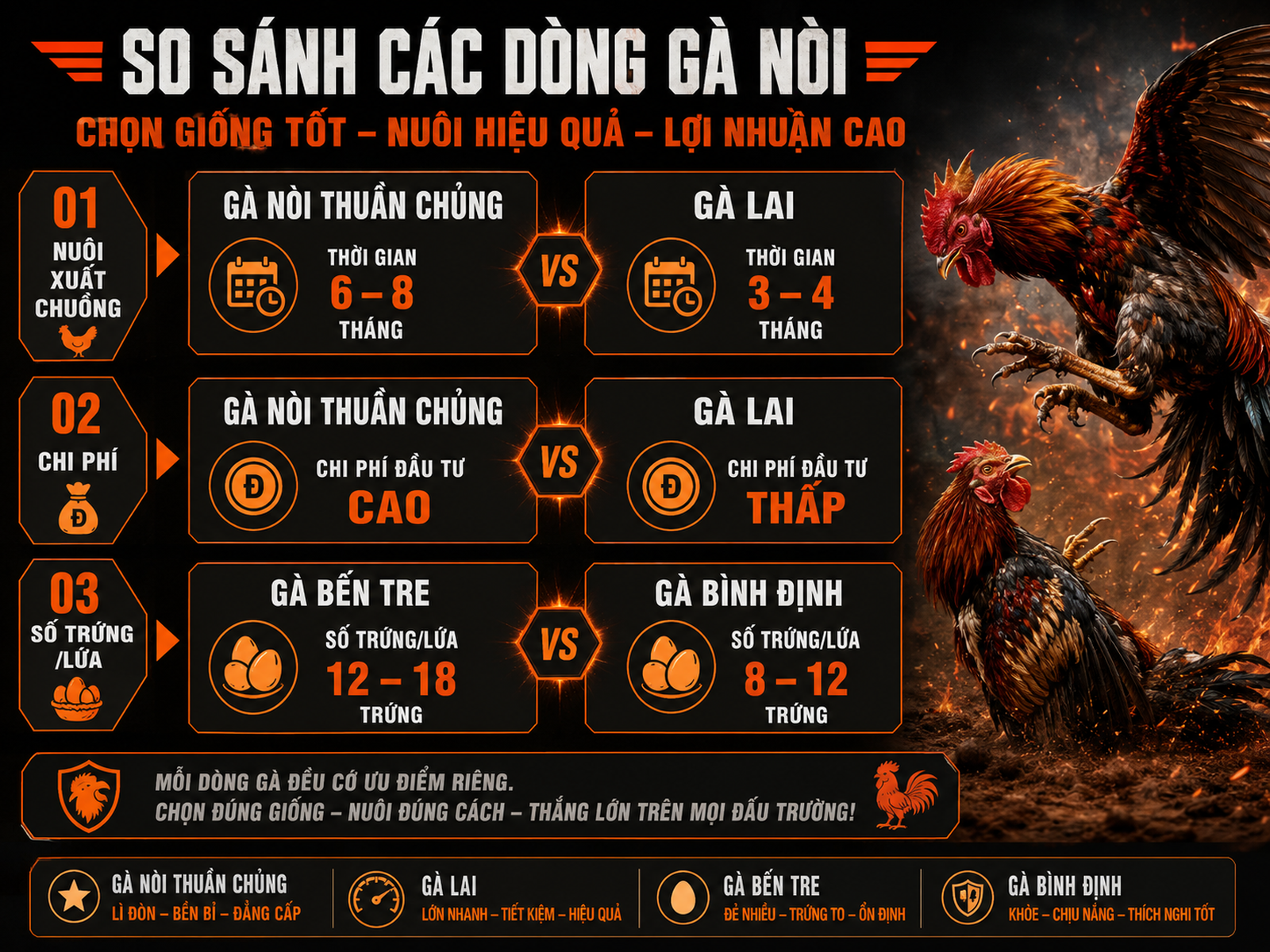 Câu hỏi thường gặp về gà nòi