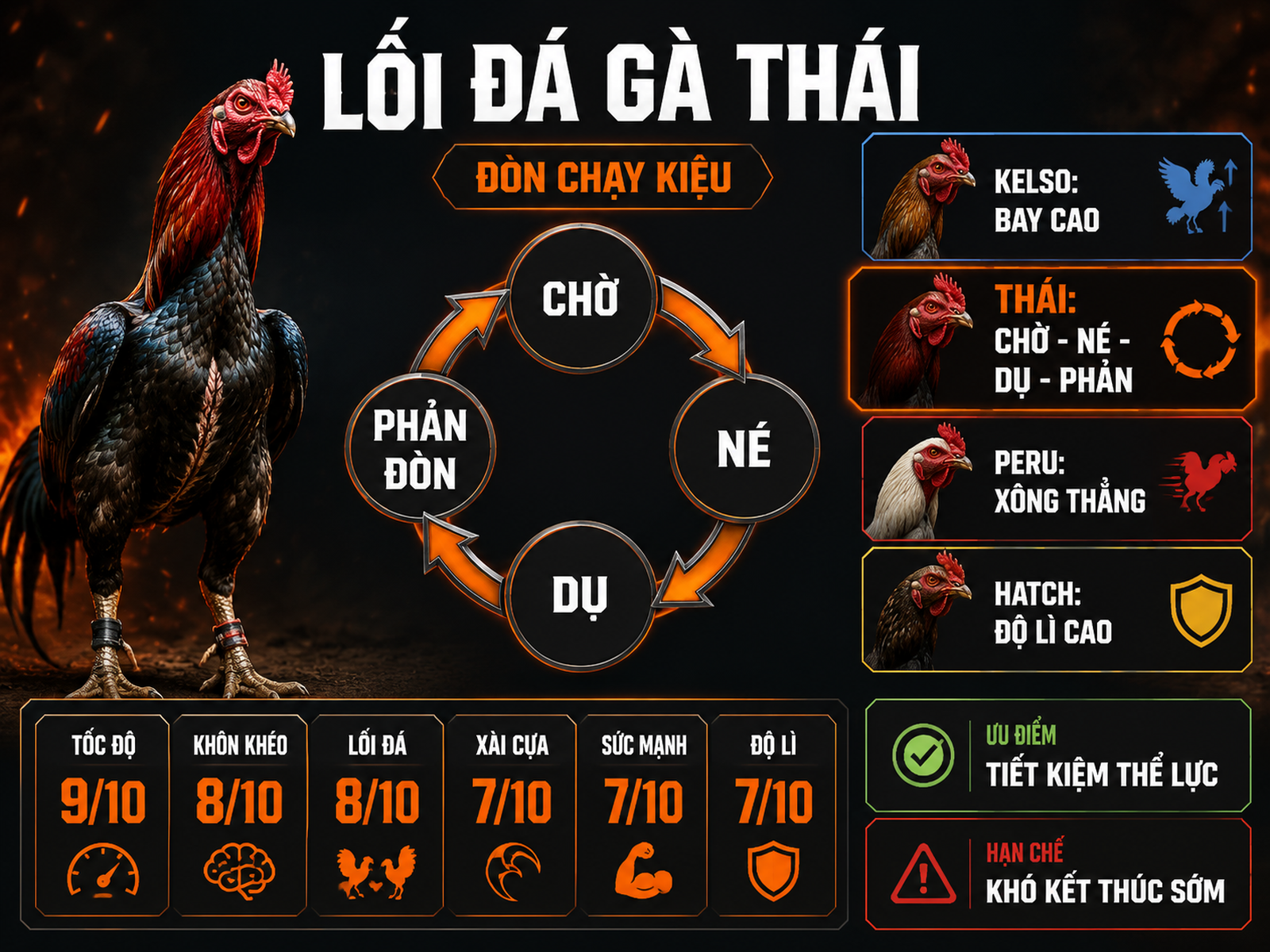 Phong Cách Thi Đấu Của Gà Thái